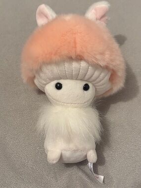 Fungi Friends Aurora Plush Mushroom Character Stuffed Animal - Pink and White